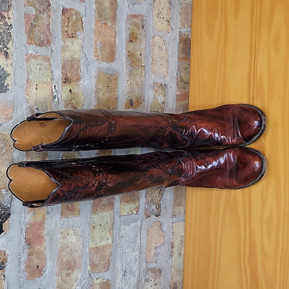 Lucchese Oxblood Cowboy Boots - Picture 2 of 12